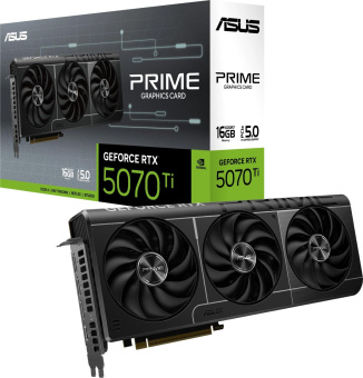 Видеокарта Asus PCI-E PRIME-RTX5070TI-16G NVIDIA GeForce RTX 5070TI 16Gb 256bit GDDR7 2640/23000 HDMIx2 DPx3 HDCP Ret от магазина РЭССИ