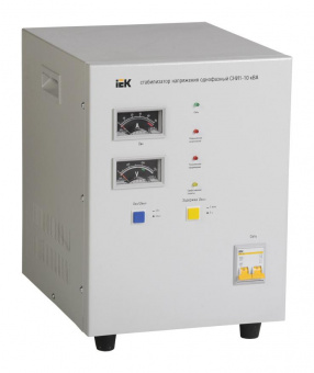 Стабилизатор напряжения IEK СНИ1 10кВА однофазный серый (IVS10-1-10000) от магазина РЭССИ