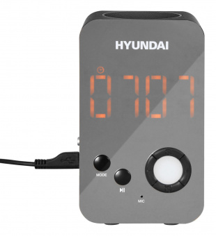 Радиобудильник Hyundai H-RCL300 черный LCD подсв:оранжевая часы:цифровые FM от магазина РЭССИ
