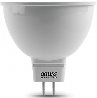 Лампа светодиодная Gauss Elementary MR16 3.5Вт цок.:GU5.3 спот 220B 4100K св.свеч.бел.ней. MR16 (упак.:10шт) (13524) от магазина РЭССИ