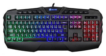 Клавиатура Оклик 777G PSYCHO черный USB Multimedia for gamer LED (подставка для запястий) от магазина РЭССИ