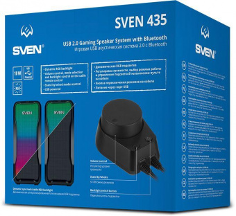 Колонки Sven 435 2.0 черный 10Вт BT беспроводные BT от магазина РЭССИ