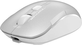 Мышь A4Tech Fstyler FB26CS Air серебристый/белый оптическая (2000dpi) silent беспроводная BT/Radio USB для ноутбука (4but) от магазина РЭССИ