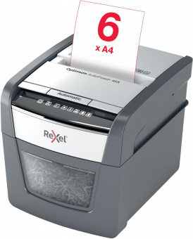 Шредер Rexel Optimum AutoFeed 45X черный с автоподачей (секр.P-4) фрагменты 45лист. 20лтр. скрепки скобы пл.карты от магазина РЭССИ