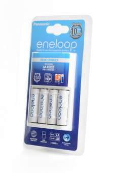 Зарядное устройство с аккумуляторами Panasonic eneloop K-KJ51MCC40E Basic Charger + 4АА1900мАч BL1 от магазина РЭССИ