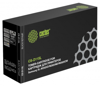 Картридж лазерный Cactus CS-D115L MLT-D115L черный (3000стр.) для Samsung SL-M2620D/M2820ND/M2820DW от магазина РЭССИ