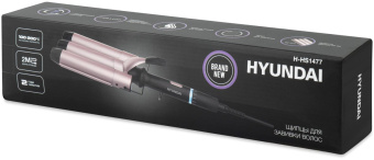 Щипцы Hyundai H-HS1477 130Вт макс.темп.:200С покрытие:керамико-турмалиновое черный от магазина РЭССИ