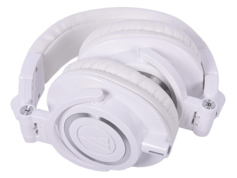Наушники мониторные Audio-Technica ATH-M50X 1.2м белый проводные оголовье (15117335) от магазина РЭССИ