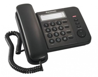 Телефон проводной Panasonic KX-TS2352RUB черный от магазина РЭССИ