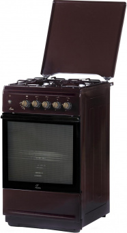 Плита Газовая Flama N FG 24236 B коричневый (металлическая крышка) реш.сталь от магазина РЭССИ