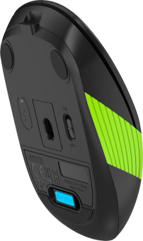 Мышь A4Tech Fstyler FG10CS Air черный/зеленый оптическая (2000dpi) silent беспроводная USB для ноутбука (4but) от магазина РЭССИ