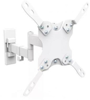 Кронштейн для телевизора Ultramounts UM864W белый 13"-42" макс.20кг настенный поворотно-выдвижной и наклонный от магазина РЭССИ
