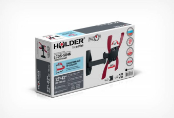 Кронштейн для телевизора Holder LCDS-5046 черный 22"-42" макс.30кг настенный поворот и наклон от магазина РЭССИ