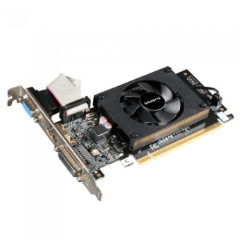 Видеокарта Gigabyte PCI-E GV-N710D3-2GL 2.0 NVIDIA GeForce GT 710 2Gb 64bit DDR3 954/1600 DVIx1 HDMIx1 CRTx1 HDCP Ret low profile от магазина РЭССИ