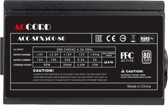 Блок питания Accord SFX 500W ACC-SFX500-80 24pin APFC 80mm fan 3xSATA RTL от магазина РЭССИ