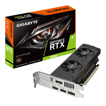Видеокарта Gigabyte PCI-E 4.0 GV-N3050OC-6GL NVIDIA GeForce RTX 3050 8Gb 128bit GDDR6 1822/14000 HDMIx2 DPx2 HDCP Ret от магазина РЭССИ