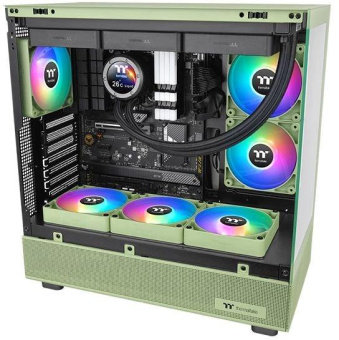 Вентилятор Thermaltake CT140 Sync Matcha реверсивный ARGB зеленый 4-pin 32.8dB Ret (CL-F201-PL14MG-A) от магазина РЭССИ