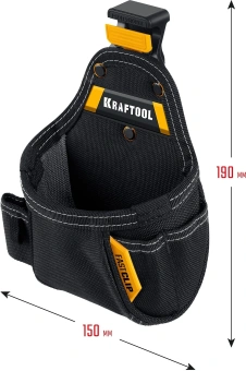 Поясная сумка 150x190 мм с быстросъёмным креплением KRAFTOOL FastClip KP-5  5 карманов и петель 38778 от магазина РЭССИ
