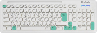 Клавиатура + мышь Defender Cerrato C-978 клав:белый мышь:белый/голубой USB беспроводная Multimedia (45978) от магазина РЭССИ