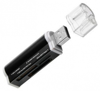 Устройство чтения карт памяти USB2.0 Buro BU-CR-3101 черный от магазина РЭССИ