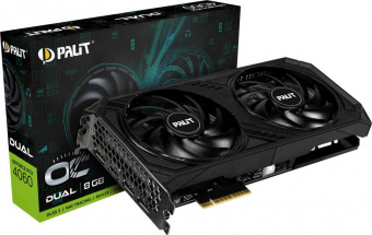 Видеокарта Palit PCI-E 4.0 RTX4060 DUAL OC NVIDIA GeForce RTX 4060 8192Mb 128 GDDR6 1830/17000 HDMIx1 DPx3 HDCP Ret от магазина РЭССИ