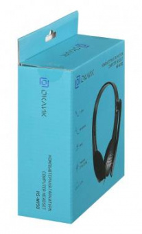 Наушники с микрофоном Оклик HS-M150 черный 2.2м накладные оголовье (428963) от магазина РЭССИ