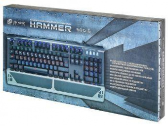 Клавиатура Оклик 980G HUMMER механическая серебристый/черный USB for gamer LED (подставка для запястий) (499580) от магазина РЭССИ