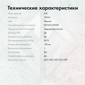 Блок питания GMNG ATX 700W GG-PS700 80+ (20+4pin) APFC 120mm fan 6xSATA RTL от магазина РЭССИ