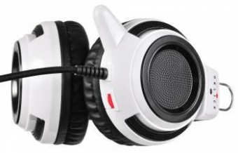 Наушники с микрофоном Оклик HS-G300 ARMAGEDDON белый/черный 2.2м мониторные оголовье (361558) от магазина РЭССИ