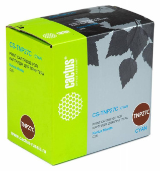 Картридж лазерный Cactus CS-TNP27C голубой (6000стр.) для Konica Minolta C25 от магазина РЭССИ