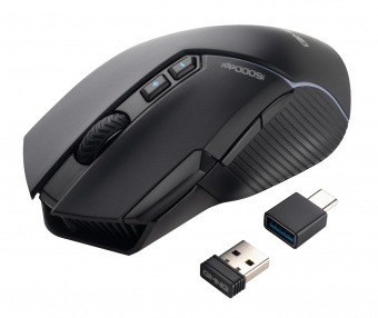Мышь GMNG XM001 черный оптическая (16000dpi) беспроводная USB/USB-C (7but) от магазина РЭССИ