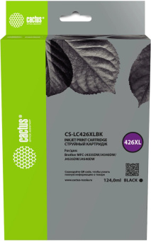 Картридж струйный Cactus CS-LC426XLBK черный (124мл) для Brother MFC-J4335DW/J4340DW/J4535DW/J4540DW от магазина РЭССИ
