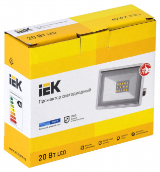 Прожектор уличный IEK СДО светодиодный 20Втбелый (LPDO601-20-65-K01) от магазина РЭССИ