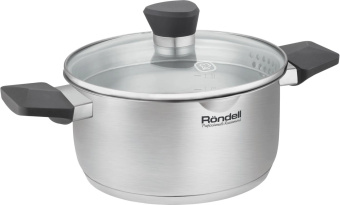 Кастрюля Rondell Strike Grey Ultra RDS-1949 4.8л. d=24см (с крышкой) стальной от магазина РЭССИ