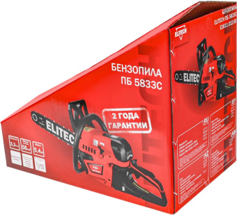 Бензопила Elitech ПБ 5833C (E1611.012.00) 2400Вт 3.3л.с. дл.шины:18" (45cm) (205454) от магазина РЭССИ