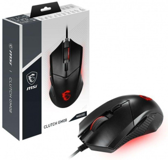 Мышь MSI Clutch GM08 черный оптическая (4200dpi) USB2.0 (6but) от магазина РЭССИ
