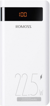 Мобильный аккумулятор Romoss Sense 8PF 30000mAh PD 3A белый от магазина РЭССИ