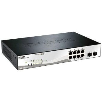 Коммутатор D-Link DGS-1210-10P/F3A 8G 2SFP 8PoE 65W настраиваемый от магазина РЭССИ