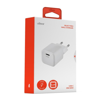 Сетевое зар./устр. uBear WC04WHPD30-C 30W 3A (PD+QC) USB-C универсальное белый от магазина РЭССИ