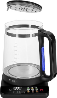 Чайник электрический Red Solution KG1330D 2л. 2000Вт прозрачный/черный корпус: пластик/стекло от магазина РЭССИ