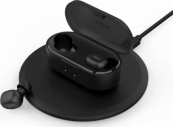 Гарнитура вкладыши QCY T2S черный беспроводные bluetooth в ушной раковине от магазина РЭССИ