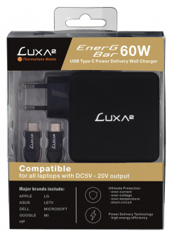 Адаптер Thermaltake LUXA2 EnerG Bar 60W USB-C Power Delivery автоматический 60W 5V-20V 3A 1xUSB от бытовой электросети от магазина РЭССИ