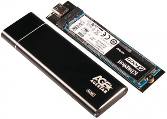 Внешний корпус SSD AgeStar 31UBNV5C NVMe USB3.2 алюминий черный M2 2280 M-key от магазина РЭССИ