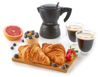 Кофеварка гейзерн. Rondell Walzer RDA-432 0.3л алюминий черный от магазина РЭССИ