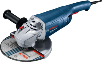 Углошлифовальная машина Bosch GWS 2200 2200Вт 6500об/мин рез.шпин.:M14 d=230мм (06018C0320) от магазина РЭССИ