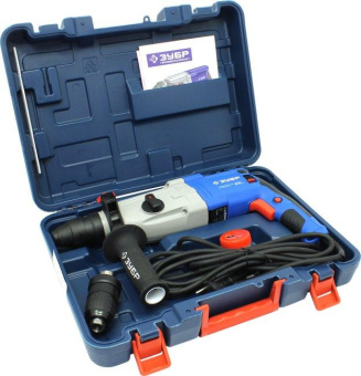 Перфоратор Зубр ЗП-28-800 КМ патрон:SDS-plus уд.:3.2Дж 800Вт (кейс в комплекте) от магазина РЭССИ