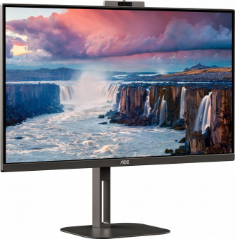 Монитор AOC 27" Q27V5CW/BK черный IPS LED 1ms 16:9 HDMI M/M Cam матовая HAS Piv 300cd 178гр/178гр 2560x1440 FreeSync DP 2K USB 6.64кг от магазина РЭССИ