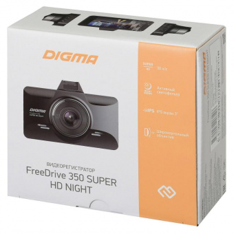 Видеорегистратор Digma FreeDrive 350 Super HD Night черный 3Mpix 1296x2304 1296p 170гр. MS8336 от магазина РЭССИ