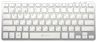 Клавиатура Оклик 855S серебристый USB беспроводная slim Multimedia (1696464) от магазина РЭССИ