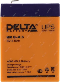 Батарея для ИБП Delta HR 6-4.5 6В 4.5Ач от магазина РЭССИ